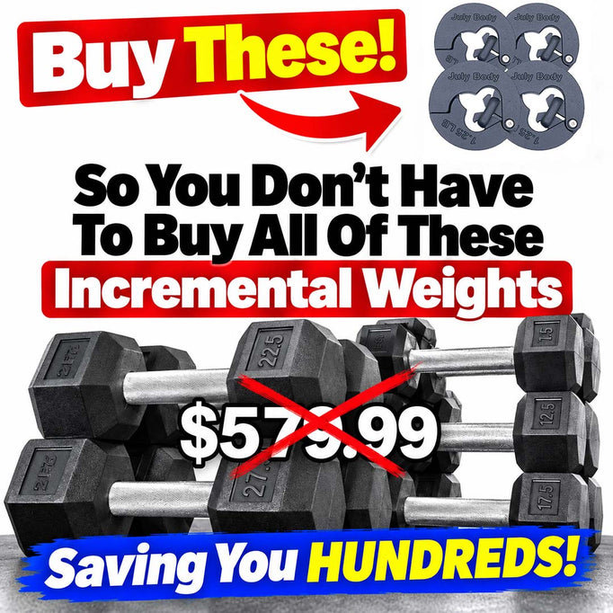 1.25 Pound Weight Clips – Adds 2.5 Total Pounds - 1.25 Weight - Dumbbell Add Weight - Dumbbell Weight Clips - Weight Clip - Fractional Weight Plates (4 Clip Pack)